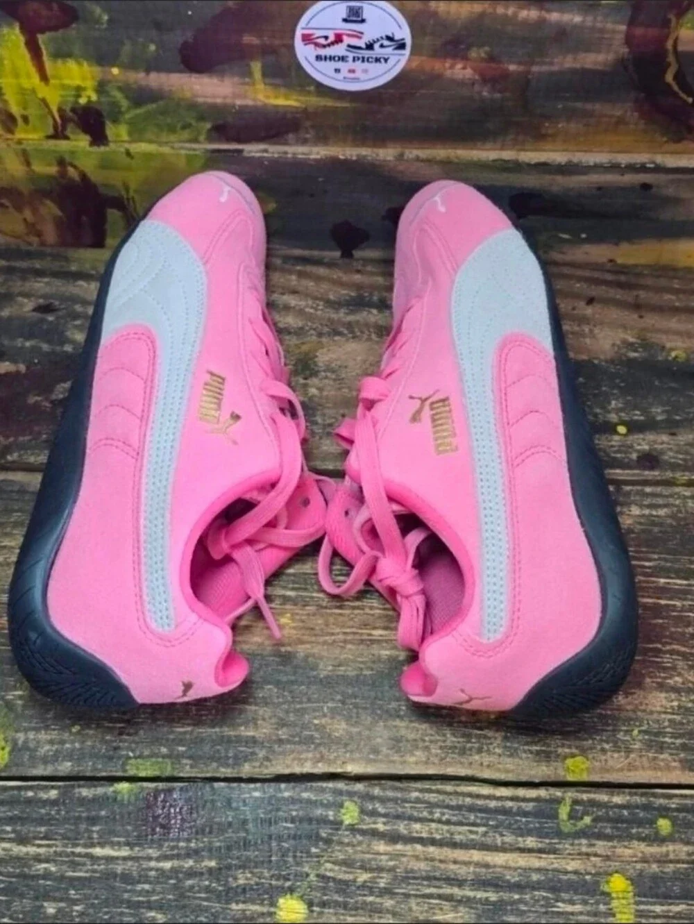 Puma Speedcat OG Youth Size 7 = Women 8.5 Pink Retro Sneakers Shoes 401698-05